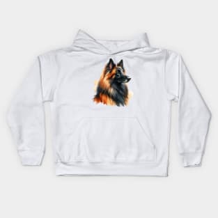 Belgian Tervuren Watercolor - Beautiful Dog Kids Hoodie